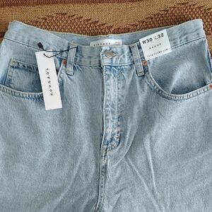 Topshop Women's Flare Jeans in Light Blue